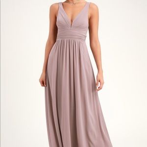 Leading Role Taupe Maxi Dress